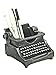 Bellaa 21413 Typewriter Pencil Holder Large Pen Desk Organizer Antiques Retro Shabby Chic Vintage Cup Creative Gift Writer Office Classroom Home Study Library