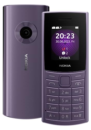 Nokia 110 4G with 4G, Camera, Bluetooth, FM Radio, MP3 Player, MicroSD, Long-Lasting Battery, and...