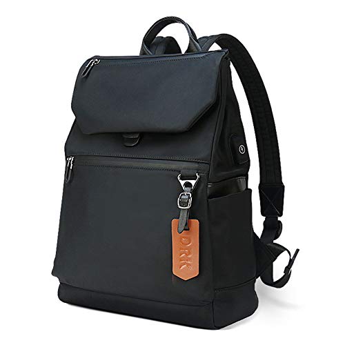 Waterproof Backpack Anti Theft College Lightweight School Bookbag Black Daypack for Men Women