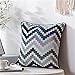 SKRHFLH Coussin de coussin de velours Couvre- oreiller Soft Coussin Zigzag gris café bleu durable maison décoratif for canapé-lit (Color : E, Size : One size)
