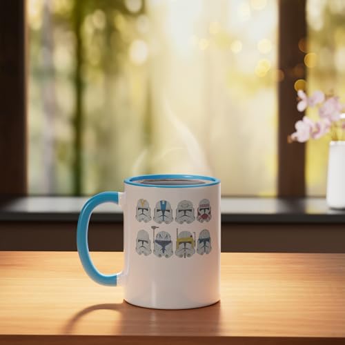 Taza de cerámica Star Wars Clone Troopers azul/ blanco 11 oz miniatura 3