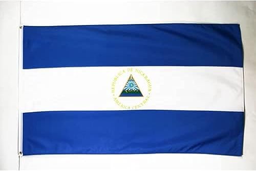 Miniatura 4 de AZ FLAG Bandera de Nicaragua de 3 x 5 pies, banderas nicaragüenses de 35.4 x 59.1in, pancarta de 3 x 5 pies