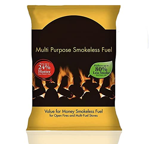KHAPALWAK Smokeless Fuel Bag, Multi Purpose Fire Coal, Lighting Coal Suitable For Multi-stoves Or Open Fire, Camping Stoves Long Lasting Fire Logs 10 KG
