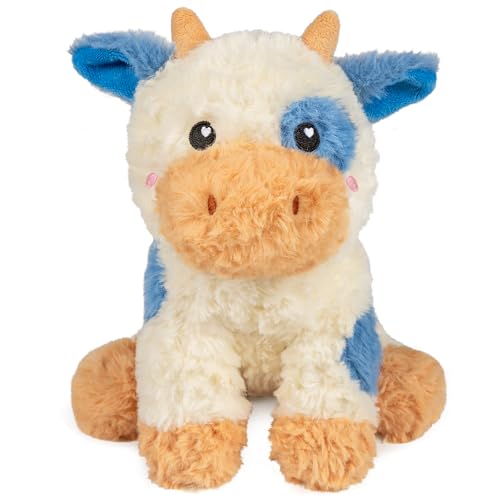 Image of Cow Microwavable & Weighted Stuffed Animals - 1.5 Lbs Unscented Heating Pad for Period Cramps Pain Relief and Anxiety, Cute Cow Plush Toys Gifts for Women Girls Adults and Kids by Happy Fuel