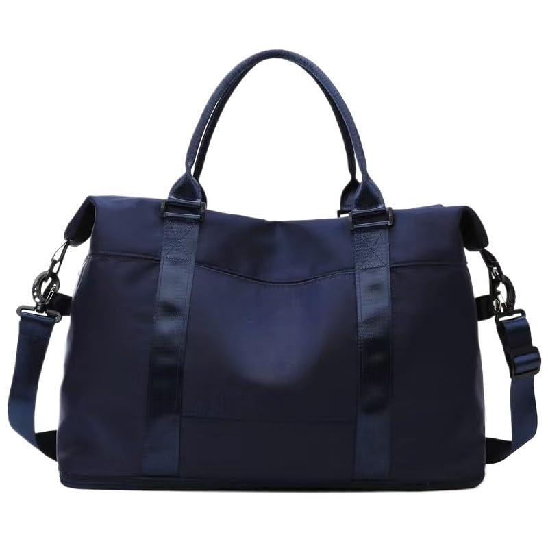 Bolsa De Viagem Impermeável Com Grande Capacidade. Mala Dobrável Leve E Compacta Para Bagagem De Mão(AZUL MARINHO)