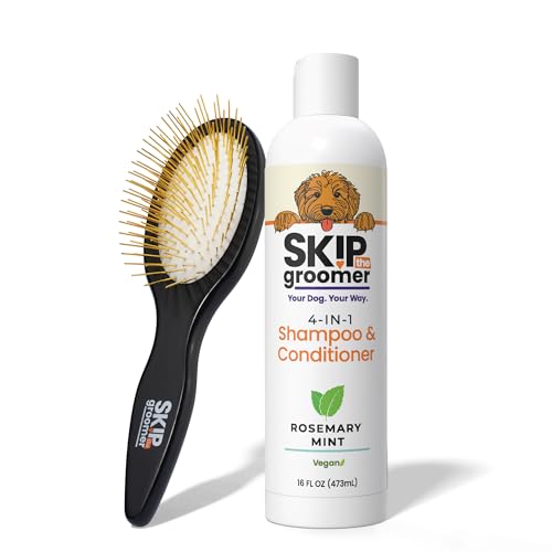 Dog Grooming Kit Soft & Tangle-Free: 4-in-1 Dog Shampoo & Conditioner & Gentle Pin Brush for All Breeds Sulfate-Free Detangler for Long Haired Dogs, Goldendoodles, Poodles, Double Coats & Curly Coats image 5