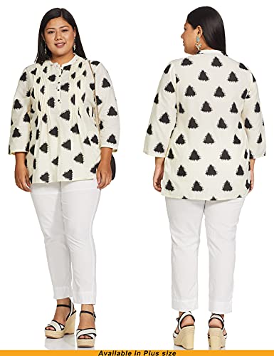 Image of Amazon Brand - Myx Women Cotton Rich Slim Pants (Available in Plus Sizes)
