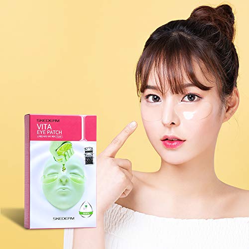 SKEDERM Vita Eye Patch Moisturizing Hydrogel Treatment Mask for Wrinkles, Dark Circles and Puffiness, Pack of 5