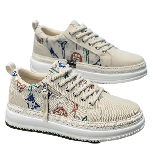 Chaussures de sport ZBDP blanches et beiges baskets classiques taille 40 2/3