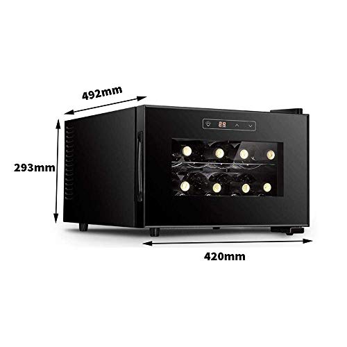 DINGYXIN Mini-Weinschrank mit konstanter Temperatur, Zwei Schichten gehärtetes Glas, schützt UV-Strahlen und verhindert, DASS UV-Strahlen Wein schädigen