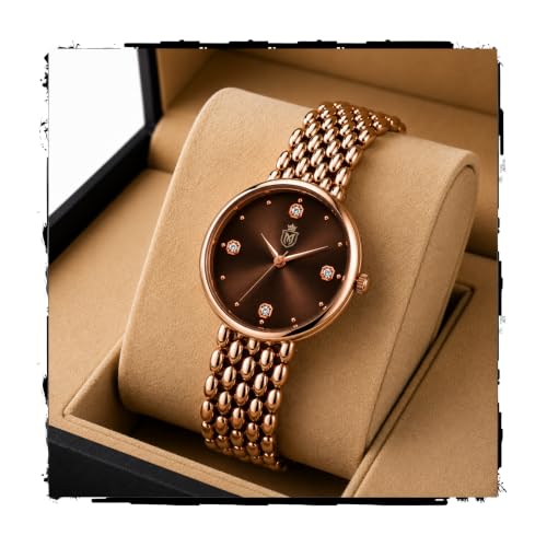 Image of MOOVER Analog Watch for Women & Girls | Luxury Bracelet Style Ladies Wrist Watch | Crystal Dial with Premium Stainless Steel Chain Strap | Fashion Watch for Daily Wear, Party & Gift