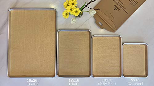 Zenlogy 10x15 (100 Pcs) Unbleached Parchment Paper Baking Sheets - Exact Fit for Your 10x15 Pan with Convenient Pullout Storage Box - Thumbnail 3