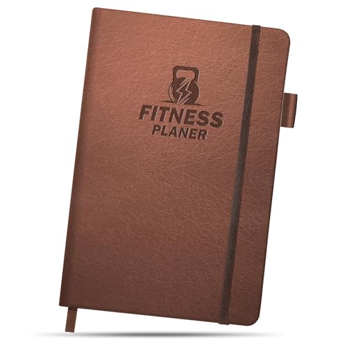 BIROYAL Trainingstagebuch Deutsch mit 186 Workout für dein Krafttraining, Undatierte Trainingsbuch A5, Fitness Journal für Fitnessenthusiast, Workout Gym Buch für Bodybuilding im Gym & ​Heimtraining