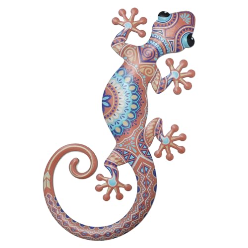 BY SIGRIS Origen Home Decor Lagarto Jardin Figura de Lagarto Marrón - 30x14x1cm