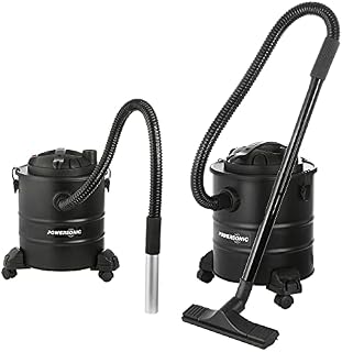 Powersonic Bagless Black 15L Fireplace Ash Vacuum Cleaner/Blower Hoover Wood Burner Vac Collector - Ideal for For Fireplaces, Log Burners, Grills, BBQ's, Fire Pits & Chimineas 1200w