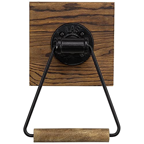 MyGift-Industrial-Matte-Black-Metal-Hand-Towel-Ring-with-Rustic-Solid-Burnt-Wood-Wall-Backing-Towel-Holder-for-Bathroom-Kitchen-Laundry-Room-55-x-87-inch MyGift Industrial Matte Black Metal Hand Towel Ring with Rustic Solid Burnt Wood Wall Backing Towel Holder for Bathroom Kitchen Laundry Room 55 x 87 inch
