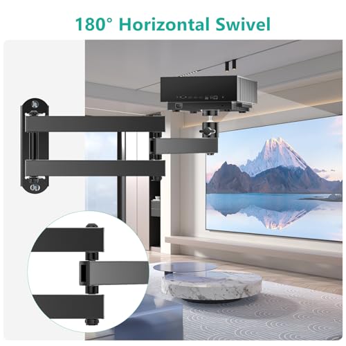 image for WALI Foldable Projector Wall Mount Universal Adjustable Wall Projector