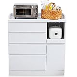 LOWYA ロウヤ キッチン収納 食器棚 チェスト レンジ台 Bタイプ 下段 ホワイト