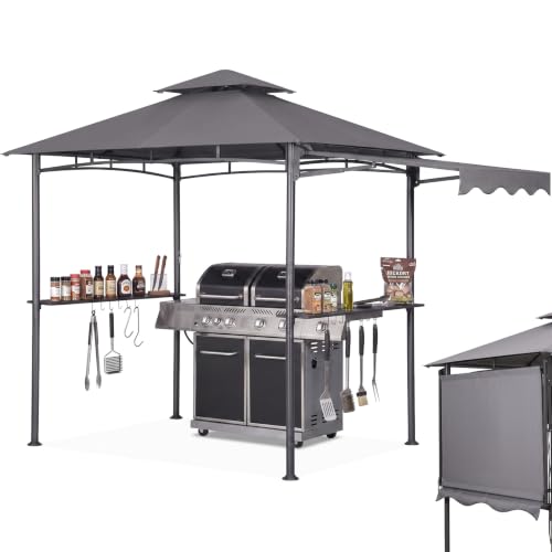 Sekey grillpavillon Winterfest wetterfest mit Seitenmarkise...