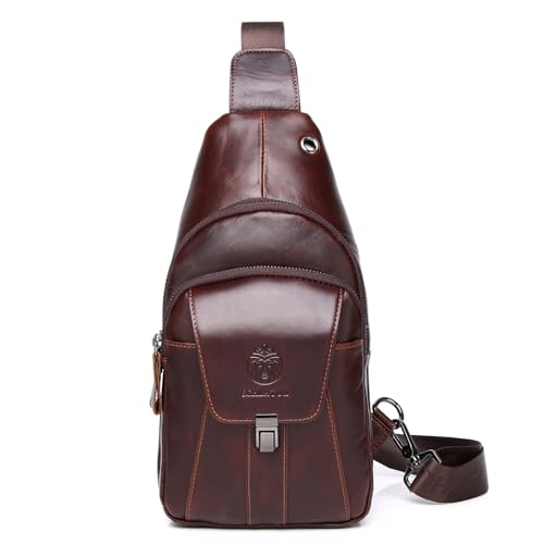 Bolso de cuero tipo bandolera para senderismo para hombres y mujeres miniatura 2