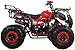 HHH 125cc ATV Quad 125cc ATV with Reverse, LED Lights, Big Wide Tires with Matching Rims 4 Wheeler for Youth and Children (Red Color)