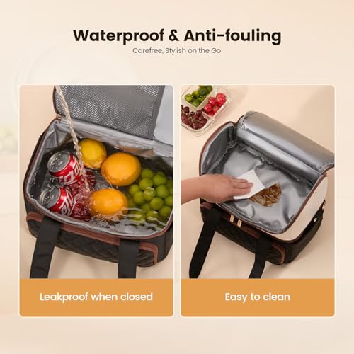 LOVEVOOK Insulated Lunch Box for Women,Large Double Deck Adult Lunch Bag - image 6