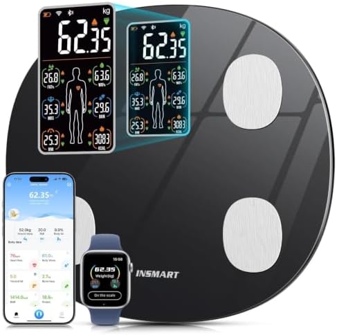 INSMART Smart Scale for Body Weight, Body Fat Scale, All-in-one LCD Display