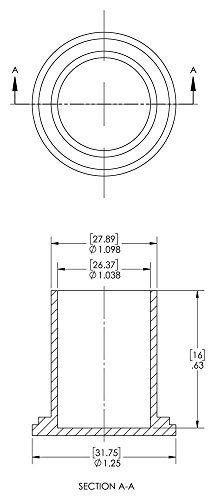 Tapón para rosca de 1-1/8 pulgadas Caplugs QE161AO1 de plástico PE-LD protector amarillo 3
