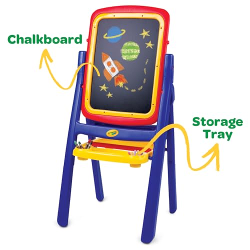 Crayola Qwikflip caballete infantil pizarra magnética y caballete doble cara para niños 8