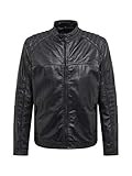 Strellson Premium Herren Driver 110111 Strellson Lederjacke, Schwarz, 48