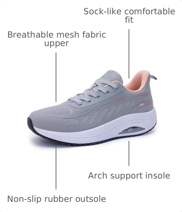 Image of Women Arch Support Walking Shoes Orthotic Plantar Fasciitis Sneakers