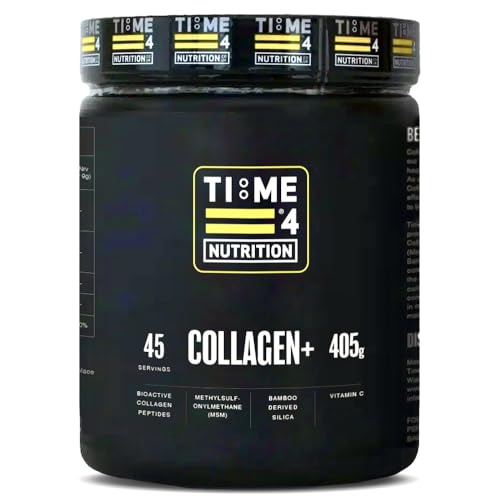 Time 4 Collagen + 45 Servings – Pure Hydrolysed Collagen Powder for Women & Men, MSM, Silica from Bamboo & Vitamin C – Collagen Protein Powder for Joint Care, Bones, Hair, Nails, Skin & Wrinkles