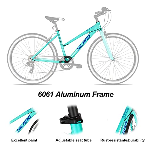 Hiland 700C Wheels Hybrid Bike for Mens and Womens,