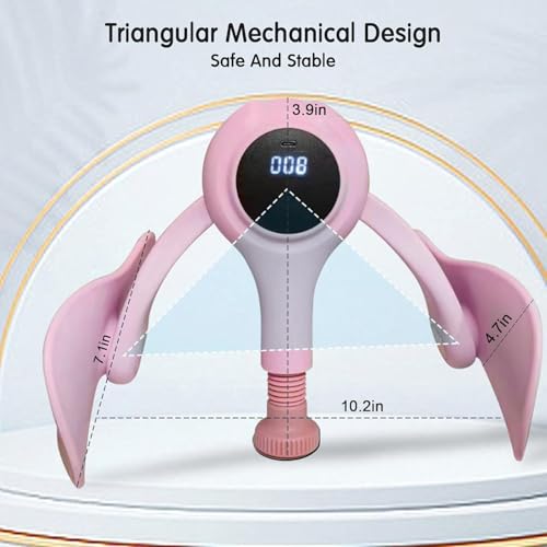 Image of Adjustable Smart LCD Digital Counter Thigh Trainer for Women & Men | Inner Thigh Exerciser for Hips, Arms & Pelvic Floor Workout | Portable Home Fitness Leg with Non-Slip Pads(P-Digital Counter)