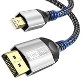 Service Client et Assistance : Plug-and-Play, aucune configuration supplémentaire requise. Vous recevrez : 1 câble Mini DP vers DP de 2 mètres de long. Veuillez vérifier la compatibilité de votre appareil avant l'achat. Si vous n'êtes pas sûr de la compatibilité du connecteur avec votre appareil ou si vous rencontrez des problèmes, veuillez nous contacter.