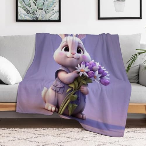 Couverture lapin mignon douce pour des soirées canapé - 3