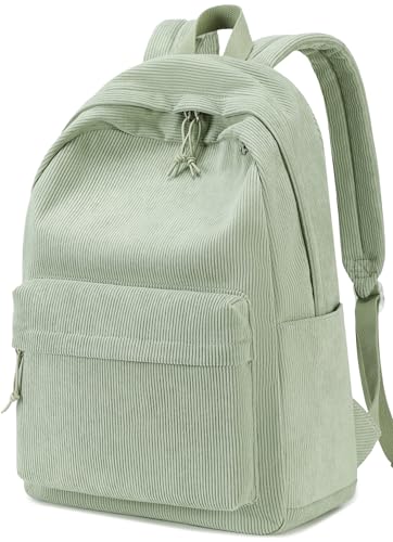Image of BTOOP School Backpack for Teens Large Corduroy Bookbag Lightweight 15.6 inch Laptop Bag for Girls Women Casual High School College