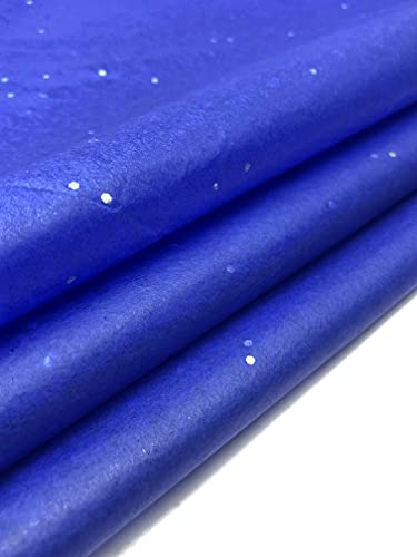 Image of Royal Blue Gemstone Luxury Multi-Purpose Wrapping Paper | 20x26 Inches | for Gift Wrapping, Gift HAMPERS, Art N Craft, Crafts and DIY Projects, Flower Making, Clothes ETC (90 Sheets)