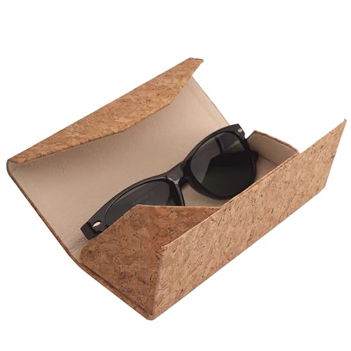 Image of VIVID Eyewear Lightweight Case Cover | Faux Leather Spectacle Eyeglass Box | Magnetic Closure Chashma Dibbi for Specs & Glasses 15.5 X 6 X 6 CM Inside Size | IC-545 | Woodcolor