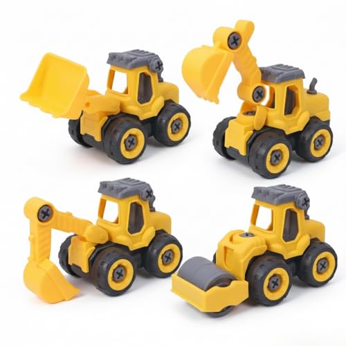 Take Apart Car Toy Set for Kids 3+ | DIY Construction Vehicle Toy with Tools | STEM Educational Toy for Boys & Girls | Build & Play Learning Set | Gift Pack of 4 Cars
