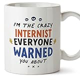  MUGFFINS Tazas para MÉDICA INTERNISTA - En Inglés - Everyone warned you about - 11 oz / 330 ml - Regalo original y divertido