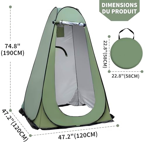 Cabine de douche camping imperméable pour se changer en toute intimité dehors