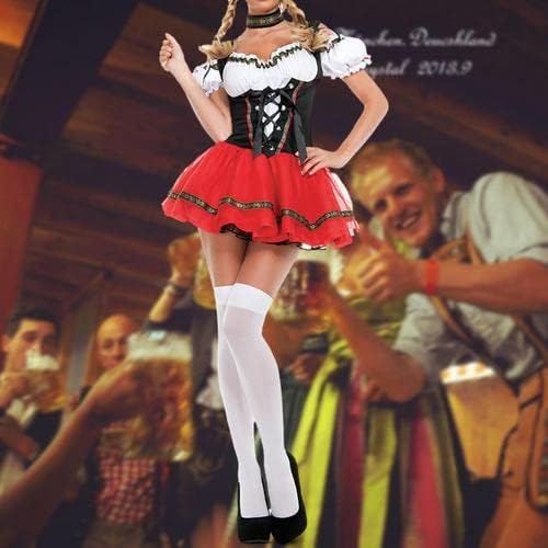 Women's German Oktoberfest Costume Dirndl Dress, Halloween Oktoberfest Costume for Dress up Party and Beer Festival - Image 5