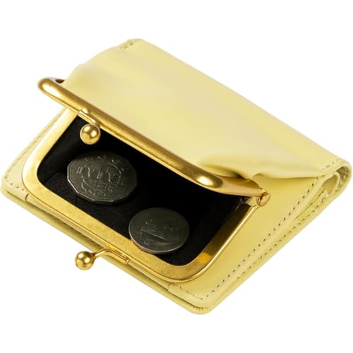 Ultra Thin Genuine Leather Card Holder Wallet for Women with Advanced RFID Blocking Technology (Yellow)