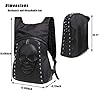 Chikencall Totenkopf-Rucksack mit Kapuze, Gothic-Rucksack, Nieten, Schultertasche, Geldbörse, schwarz, Punk, Metall, 3D-Stereo-Tagesrucksack, Totenkopf mit Kapuze, one-size, Modischer Punk #3