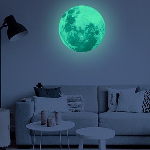 MAFOX Glow in The Dark Wall or Moon Stickers &ndash; Luminous Decal Stickers...