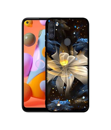 Image of Art Flower Design Premium 2D Printed Metal Back Case Cover for Samsung Galaxy A11 4G / M11 4G