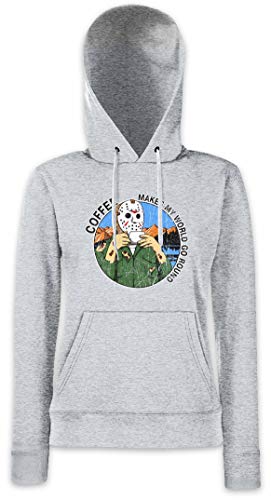 Sweat à capuche avec motif imprimé café durable pour femme