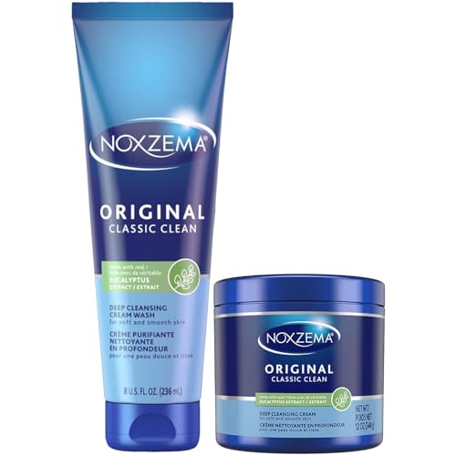 Noxzema Face Wash Full-Size Jar & Tube Bundle – Original Deep Cleansing Cream, Face Cleanser