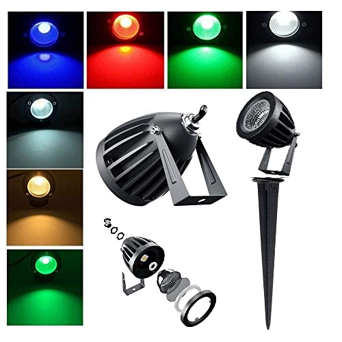 Image of Nortek Hydra 12W Led Garden Light Adjustable Waterproof Outdoor Garden Lights, Led Spot Light and Spike Light for Garden Decor, Aluminum Die Cast Body, Rustproof Led Light. (ICY Blue, 1)